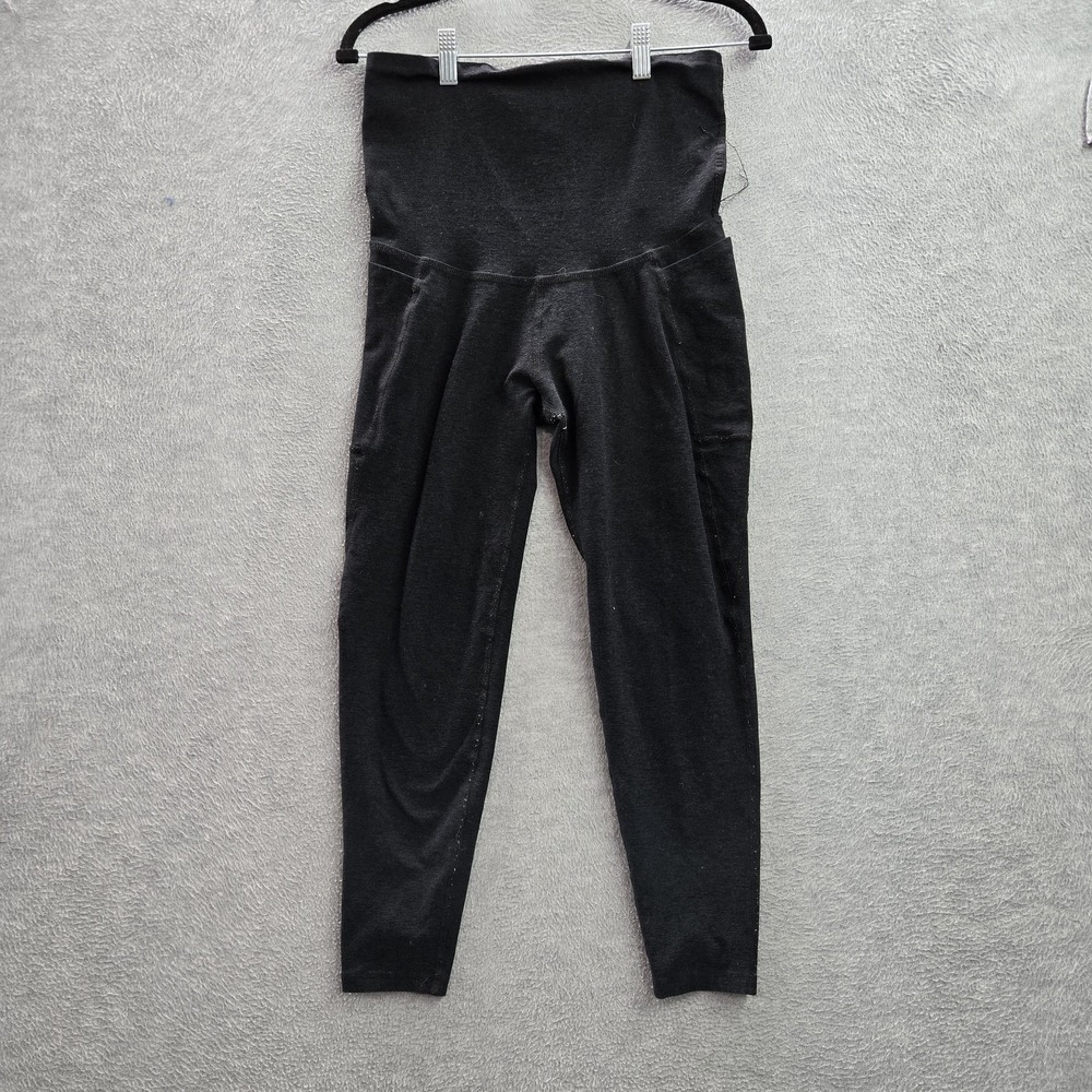 Beyond The Bump By Yoga Women Activewear Pants L Black Nylon Spandex